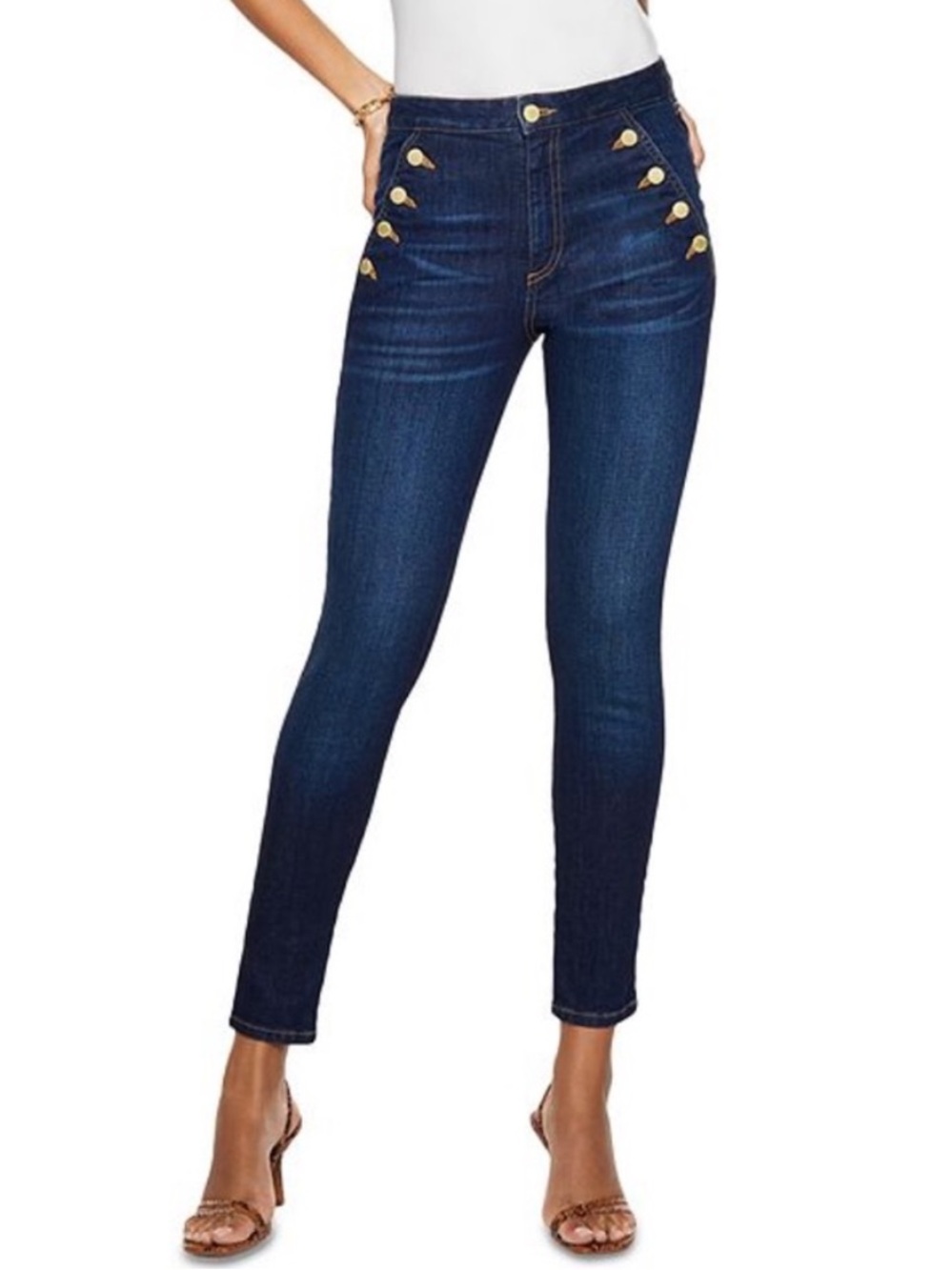 Ramy Brook Helena High Rise Skinny Jeans in Dark Rinse Sz 25